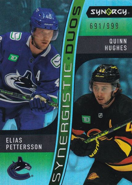 insert karta PETTERSSON/HUGHES 23-24 Synergy Synergistic Duos Star-Star /999
